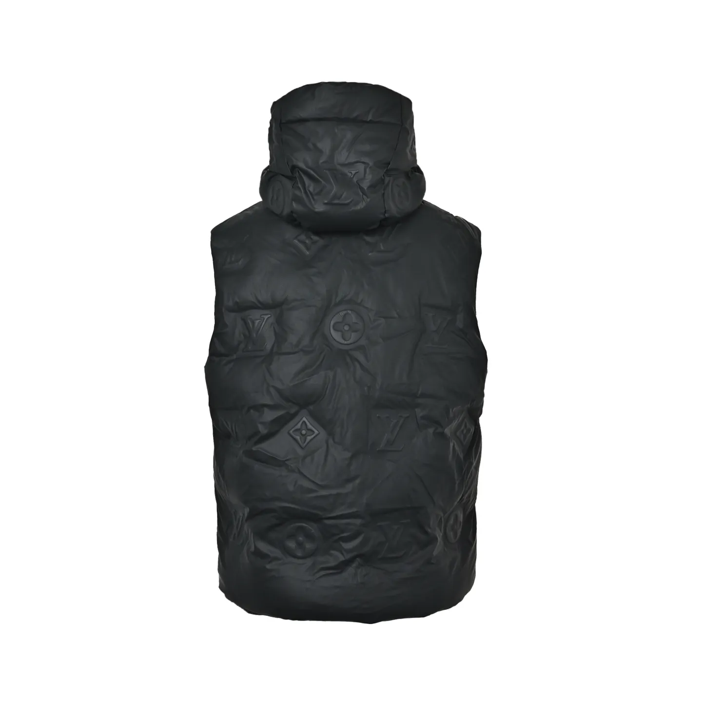 Louis Vuitton/Embossed Louis Vuitton Embossed Hooded Down Vest